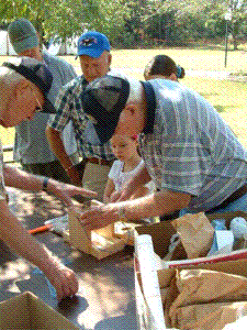 Making your own bird feeder at Encampment and Wildlife Expo