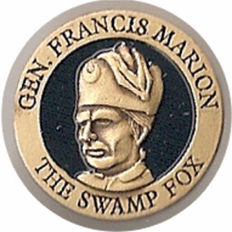 Francis Marion, the Swamp Fox, in miniature on our pin