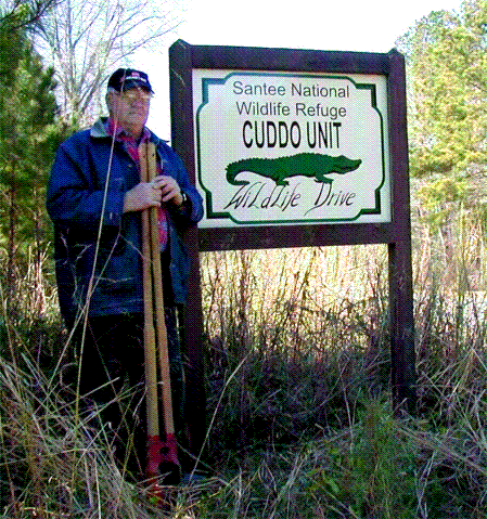 New Cuddo Driving Trail sign installed by Gene & George.