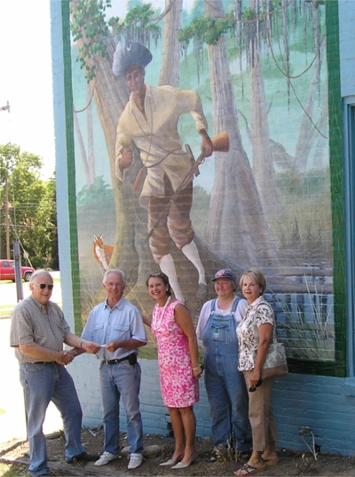 Francis Marion's militia Patriot mural is now in a print.