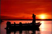 Fishing on Lake Marion at sunrise